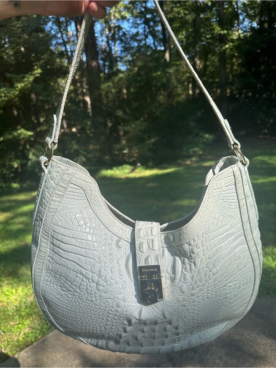 Brahmin Handbags - Brahmin Bethany Sea Glass Melbourne Shoulder Bag Crocodile Embossed